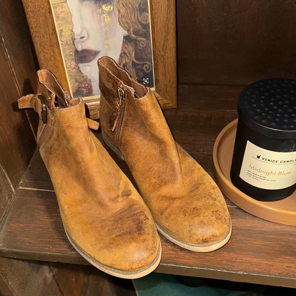 Franco Sarto Tan Leather Boots